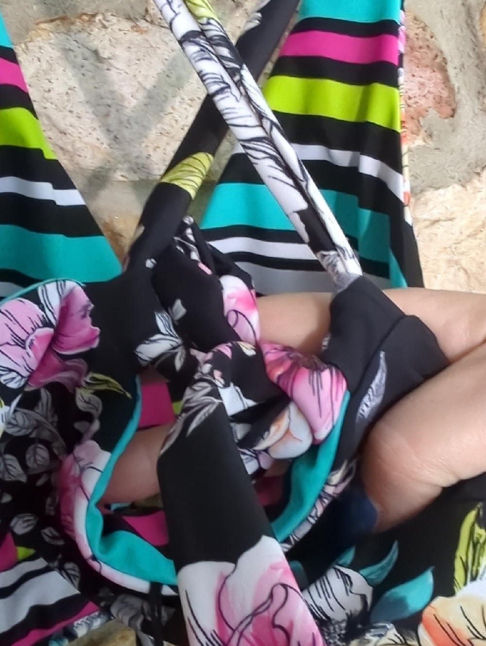 Torrid Floral & Stripe Reversible Bikini Top - Picture 12 of 12